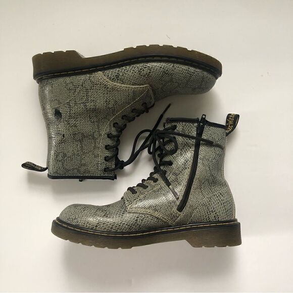Dr Marten 1460 8 eye smooth boot snake skin grey and black size 37 - Picture 3 of 12